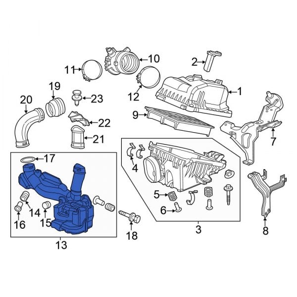 Honda OE 17230R1AA11 Engine Air Intake Resonator