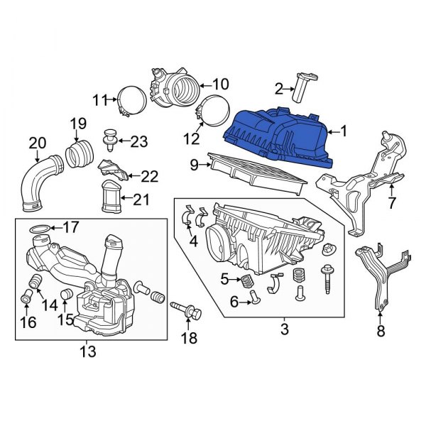 Honda OE 17210R1AA01 Air Cleaner Cover