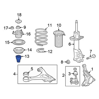Honda OE - Front Suspension Strut Bumper