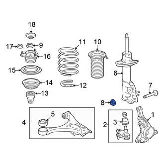 Honda OE - Front Lower Suspension Control Arm Nut