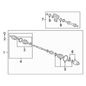 Honda OE - Front Suspension - Drive Axles (Standard Tr)