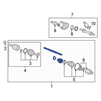 Honda OE - Front Left CV Axle Assembly