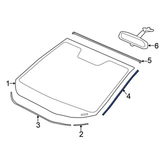 Honda OE - Front Windshield Molding