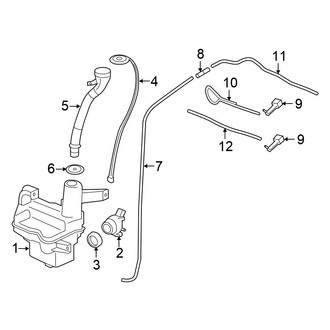 Honda OE - Windshield - Washer Components (USA Built), (DX / EX / EX-L / GX / HF / LX Sedan)