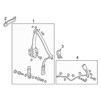 Honda OE - Restraint Systems - Front Seat Belts (DX / EX / EX-L / LX Coupe)