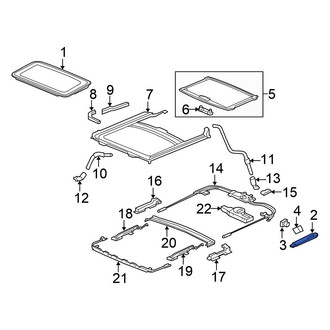 Honda OE - Left Sunroof Cover