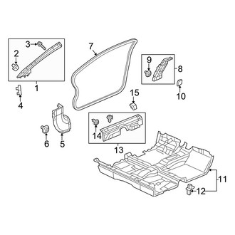 Honda OE - Pillars, Rocker & Floor - Interior Trim (DX / EX / EX-L / LX Coupe)