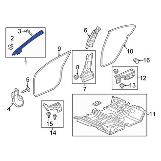 Honda OE - Right Body A-Pillar Trim Panel