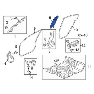 Honda OE - Left Lower Door Pillar Post Trim Set