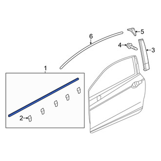 Honda OE - Front Left Door Belt Molding
