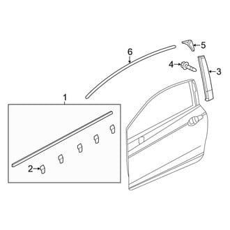 Honda OE - Door - Exterior Trim (DX / EX / EX-L / LX Coupe)