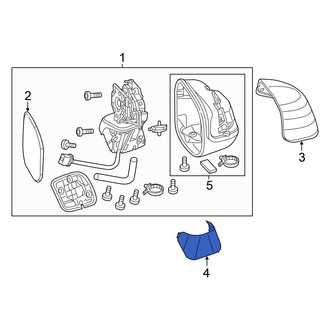 Honda OE - Front Left Upper Door Mirror Cover