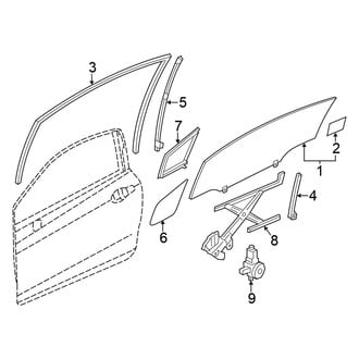 Honda OE - Door - Glass & Hardware (DX / EX / EX-L / LX Coupe)