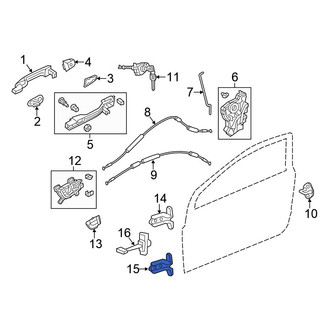 Honda OE - Front Left Lower Door Hinge