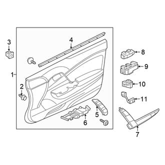 Honda OE - Door - Interior Trim (DX / EX / EX-L / LX Coupe)