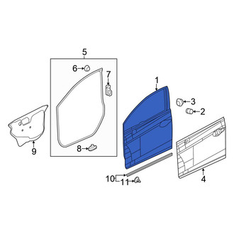 Honda OE - Front Left Door Shell