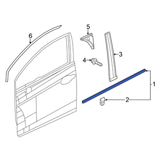 Honda OE - Front Left Lower Outer Door Belt Molding