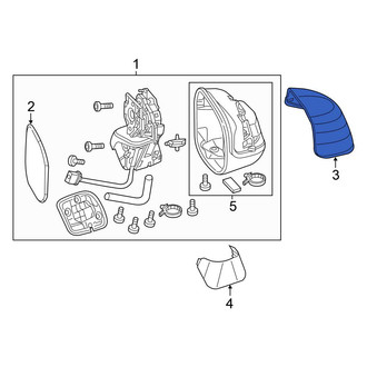 Honda OE - Front Left Upper Door Mirror Cover