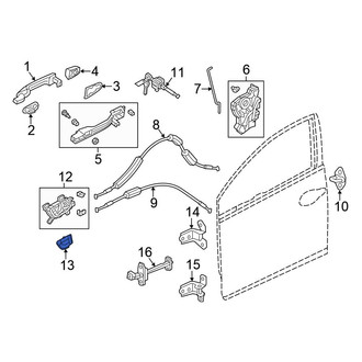 Honda OE - Front Left Exterior Door Handle Cover