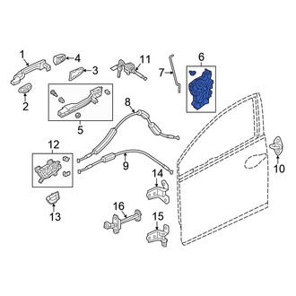 Honda OE - Front Right Door Latch Assembly