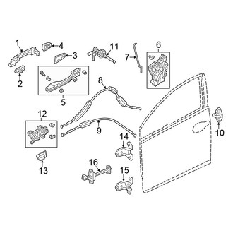 Honda OE - Front Door - Lock & Hardware (Sedan)