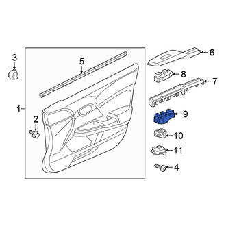 Honda OE - Front Left Door Window Switch
