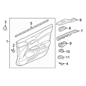 Honda OE - Front Door - Interior Trim (DX / EX / EX-L / GX / HF / LX Sedan)