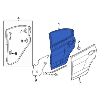 Honda OE - Rear Left Door Shell