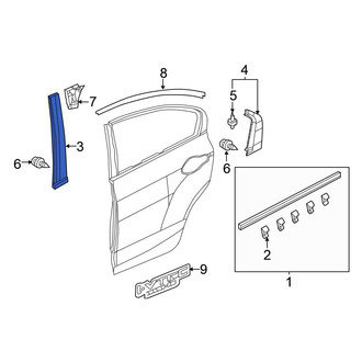Honda OE - Front Left Door Applique