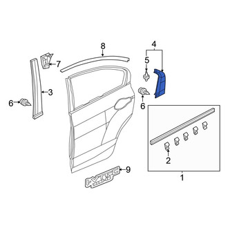 Honda OE - Rear Left Door Applique