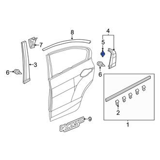 Honda OE - Front Door Reveal Molding Clip