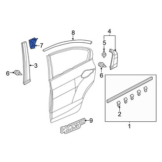 Honda OE - Front Right Door Molding