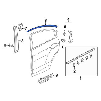Honda OE - Front Left Black Out Tape