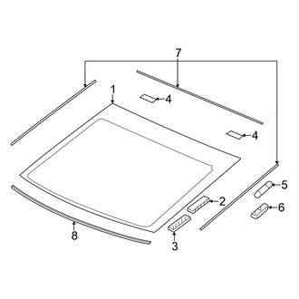 Honda OE - Back Glass - Glass (DX / EX / EX-L / LX Coupe)