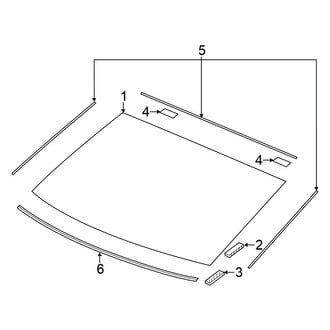 Honda OE - Back Glass - Glass (DX / EX / EX-L / GX / HF / LX Sedan)