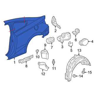 Honda OE - Rear Right Outer Quarter Panel