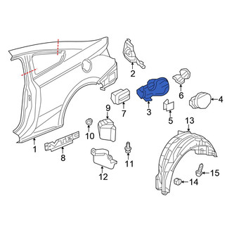 Honda OE - Rear Fuel Filler Housing