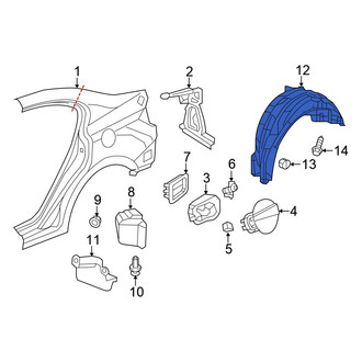 Honda OE - Rear Left Quarter Panel Splash Shield