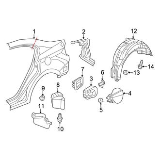Honda OE - Quarter Panel & Components (Sedan)