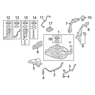 Honda OE - Fuel System Components (DX / EX / EX-L / HF / LX)
