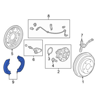 Honda OE - Rear Drum Brake Shoe