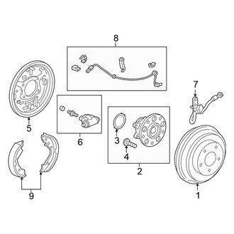 Honda OE - Rear Suspension - Brake Components (Drum Brakes)
