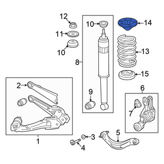 Honda OE - Rear Left Upper Coil Spring Insulator