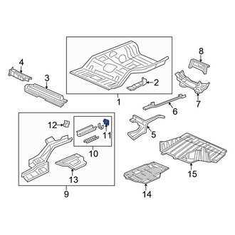 Honda OE - Rear Left Bumper Impact Bar Bracket