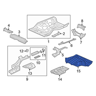Honda OE - Rear Floor Pan Heat Shield