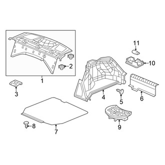Honda OE - Rear Body & Floor - Interior Trim (DX / EX / EX-L / LX Coupe)