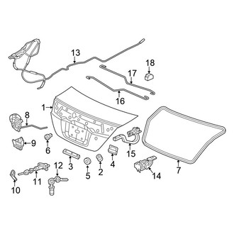Honda OE - Trunk Lid - Lid & Components (Coupe)