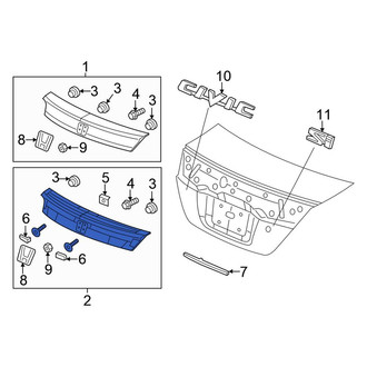 Honda OE - Rear Deck Lid Finish Panel