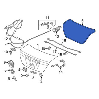 Honda OE - Rear Deck Lid Seal