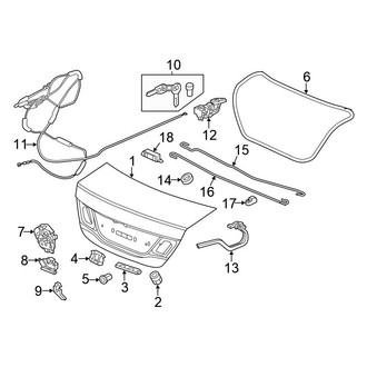 Honda OE - Trunk Lid - Lid & Components (Sedan)